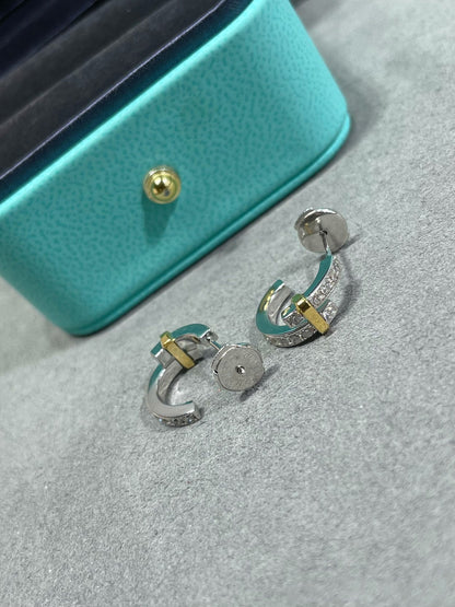 [Reverie Jewels]EDGE DIAMOND PINK GOLD EARRINGS