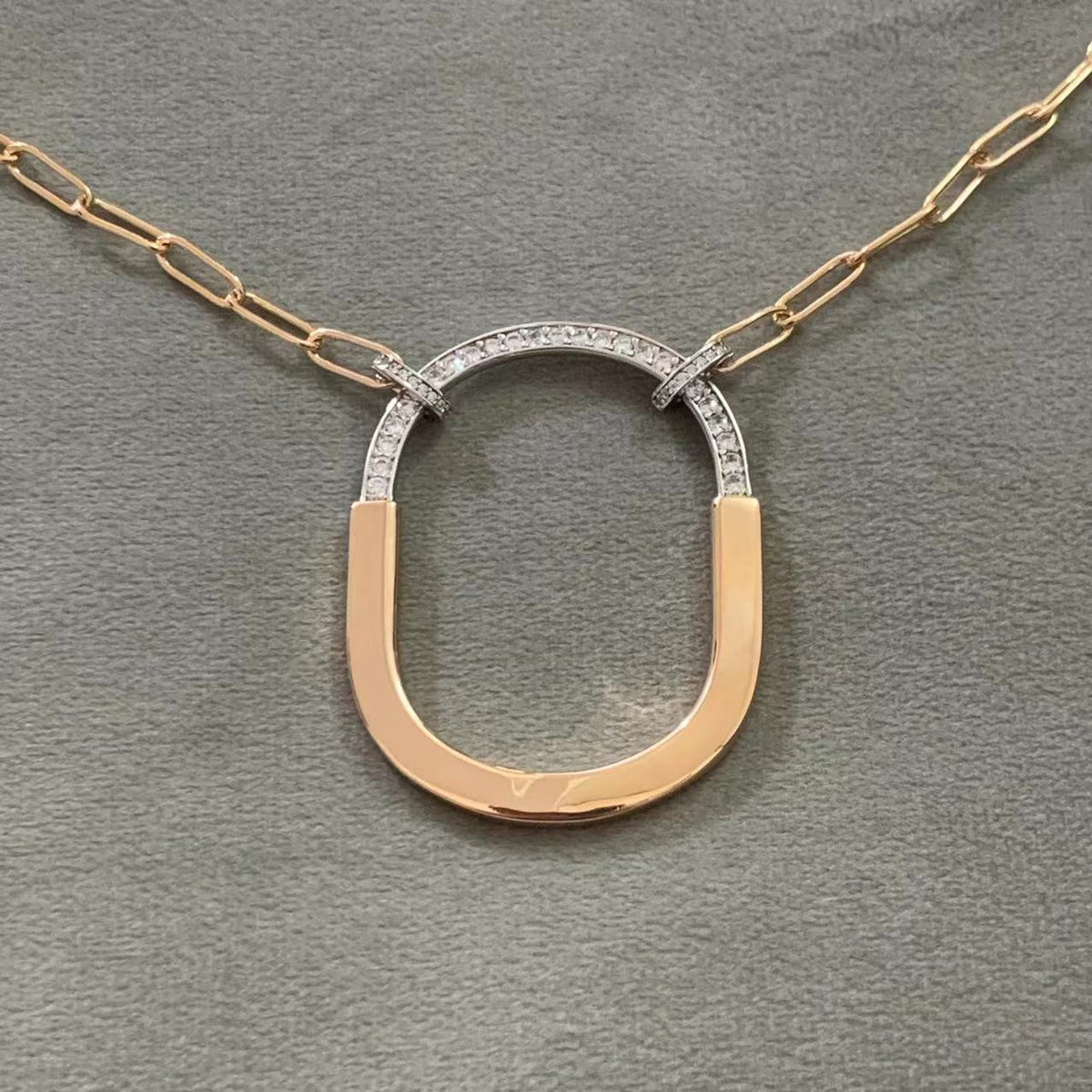 [Reverie Jewels]LOCK DIAMOND NECKLACE