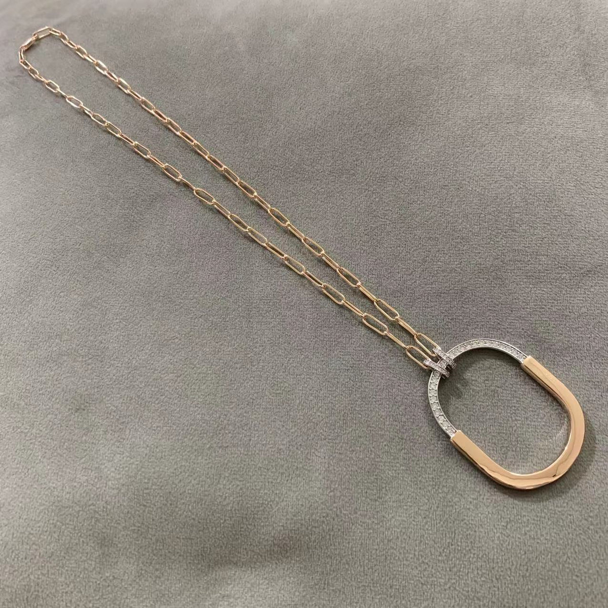 [Reverie Jewels]LOCK DIAMOND NECKLACE