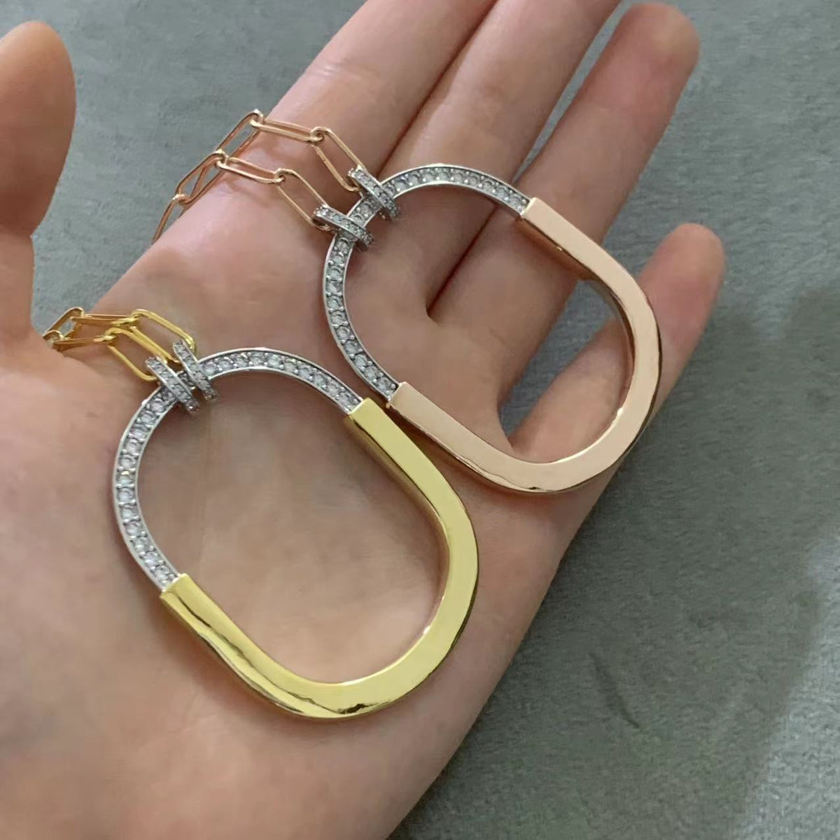 [Reverie Jewels]LOCK DIAMOND NECKLACE