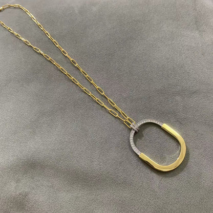 [Reverie Jewels]LOCK DIAMOND NECKLACE