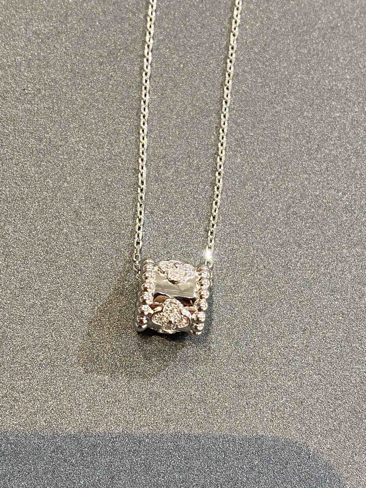 [⭐Reverie Jewels]PERLEE PEDANT SIVLER DIAMOND NECKLACE