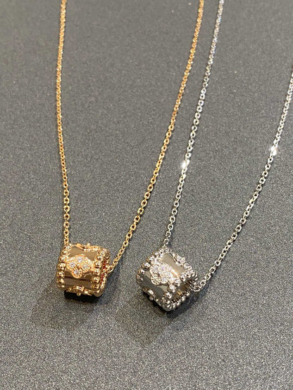 [⭐Reverie Jewels]PERLEE PEDANT SIVLER DIAMOND NECKLACE