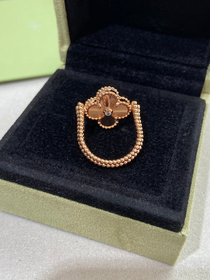 [⭐Reverie Jewels]CLOVER RIVERSIBLE ROSE GOLD RING