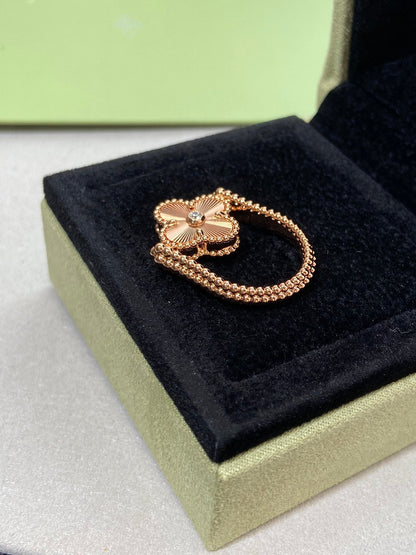 [⭐Reverie Jewels]CLOVER RIVERSIBLE ROSE GOLD RING