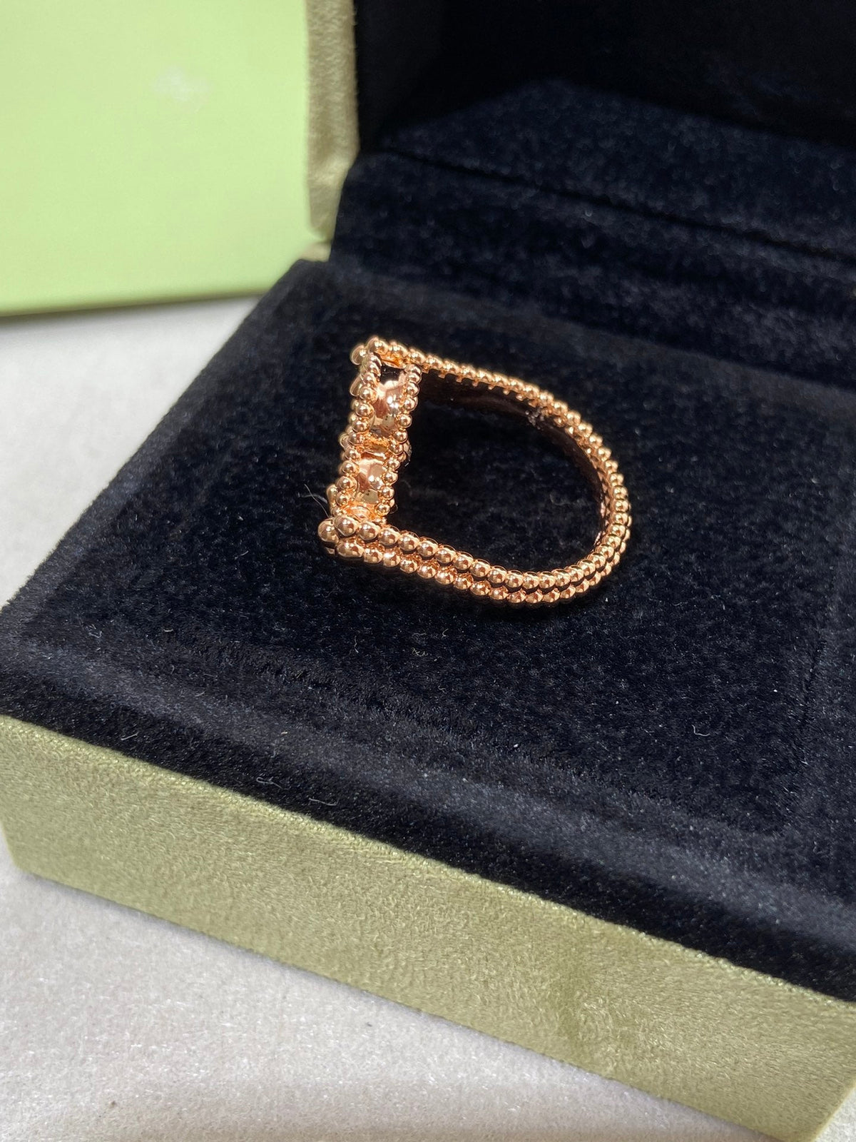 [⭐Reverie Jewels]CLOVER RIVERSIBLE ROSE GOLD RING