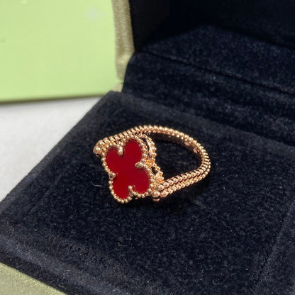 [⭐Reverie Jewels]CLOVER RIVERSIBLE ROSE GOLD RING