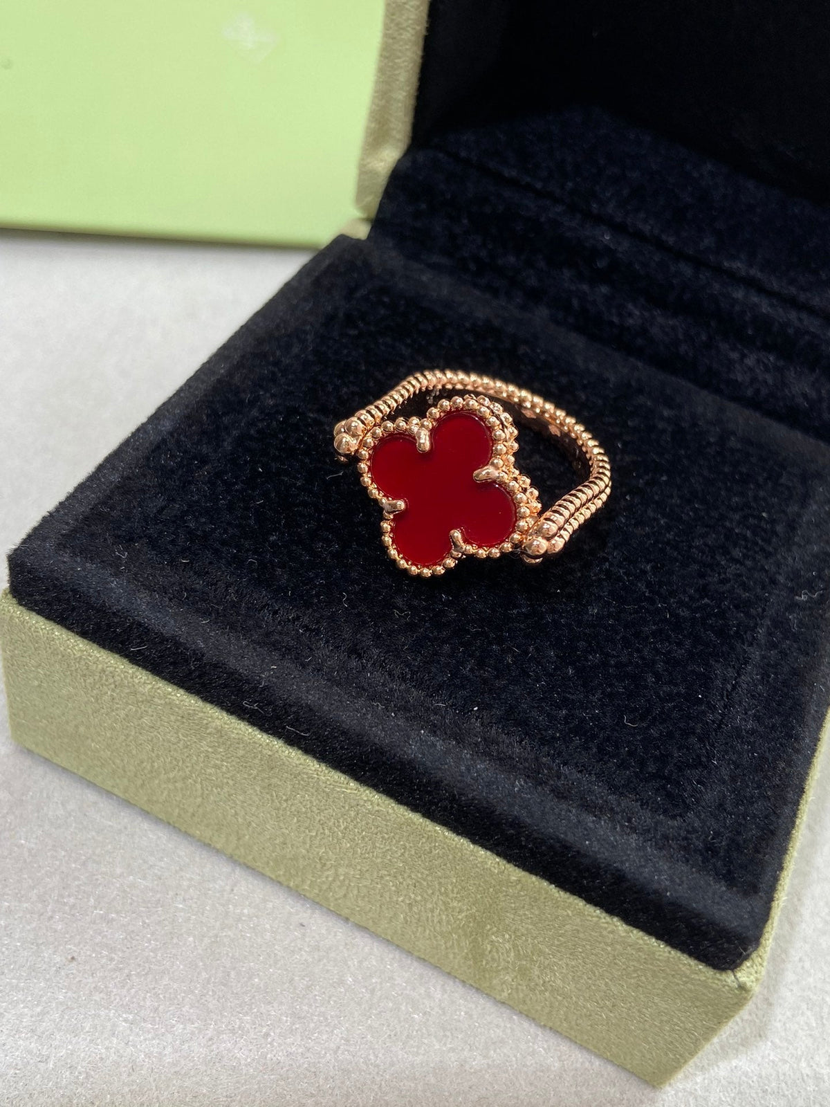 [⭐Reverie Jewels]CLOVER RIVERSIBLE ROSE GOLD RING