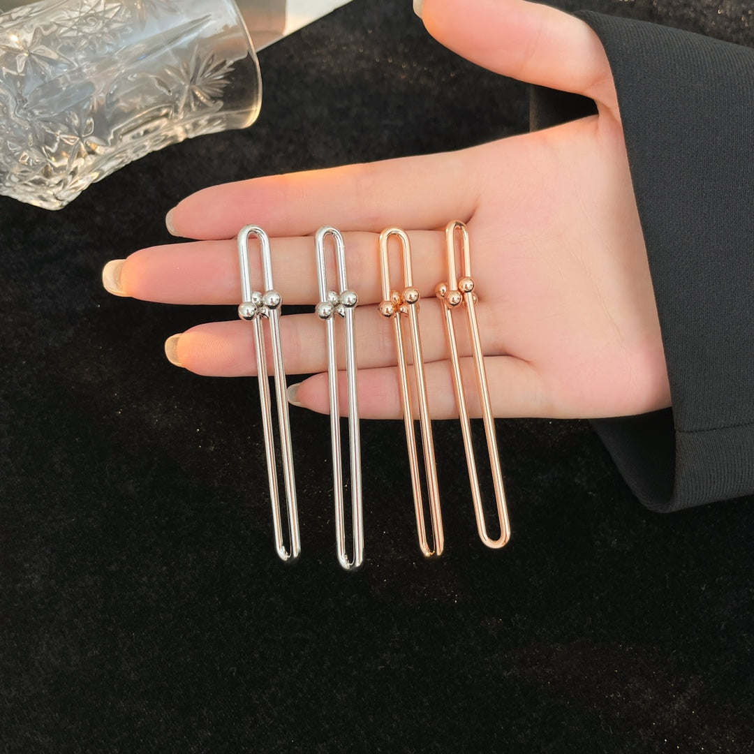 [Reverie Jewels]HARDWEAR LONG DROP EARRINGS