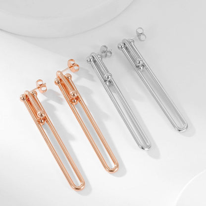 [Reverie Jewels]HARDWEAR LONG DROP EARRINGS
