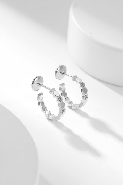 [⭐Reverie Jewels]BEE LOVE DIAMOND HOOP EARRINGS