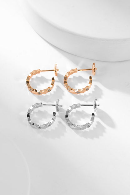 [⭐Reverie Jewels]BEE LOVE DIAMOND HOOP EARRINGS