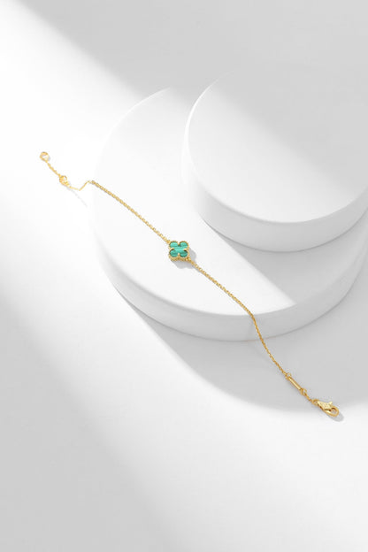 [⭐Reverie Jewels]CLOVER BRACELET MALACHITE 1 MOTIF