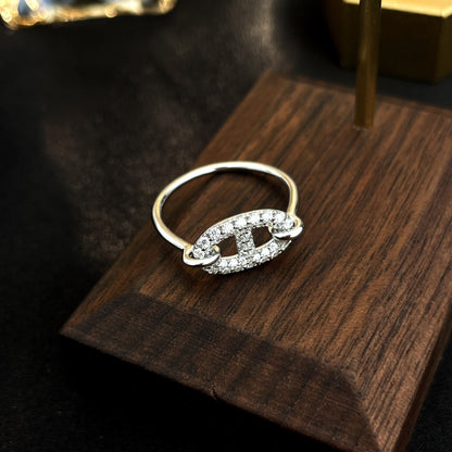[⭐Reverie Jewels]RONDE SMALL SILVER DIAMOND RING