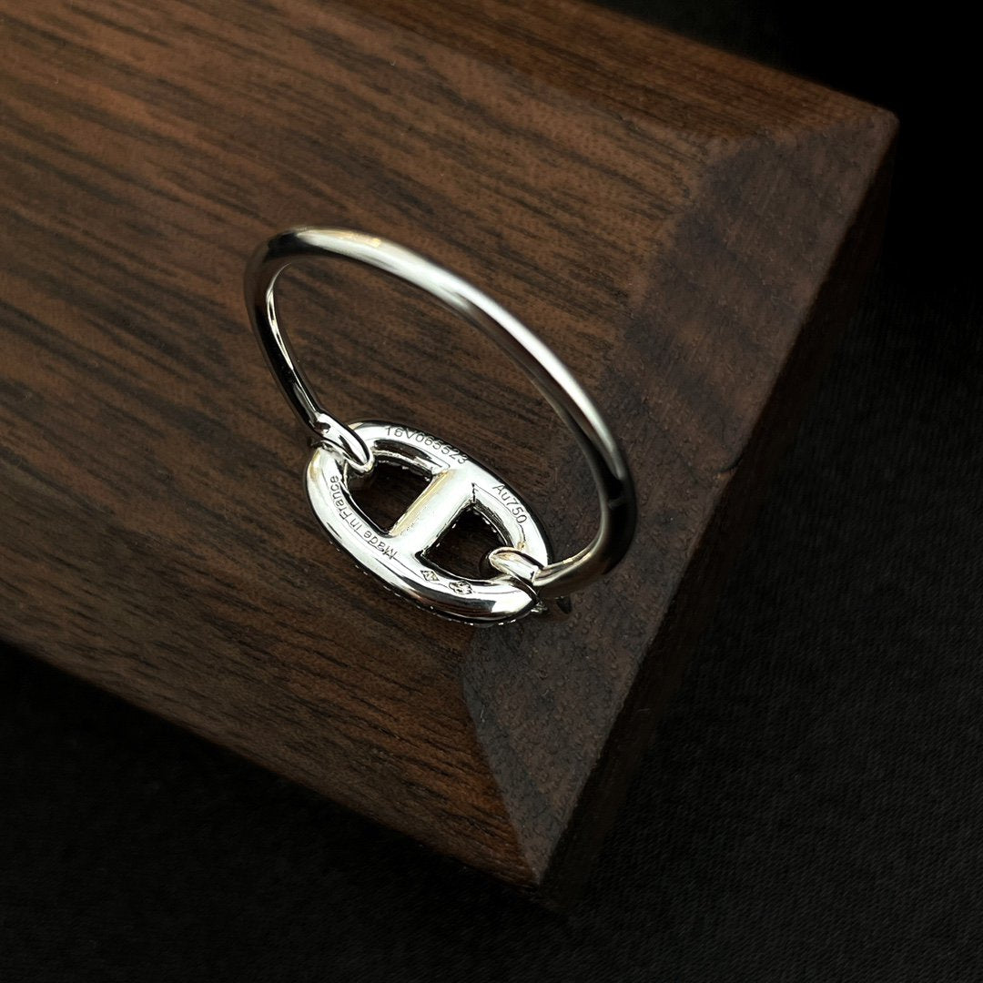 [⭐Reverie Jewels]RONDE SMALL SILVER DIAMOND RING