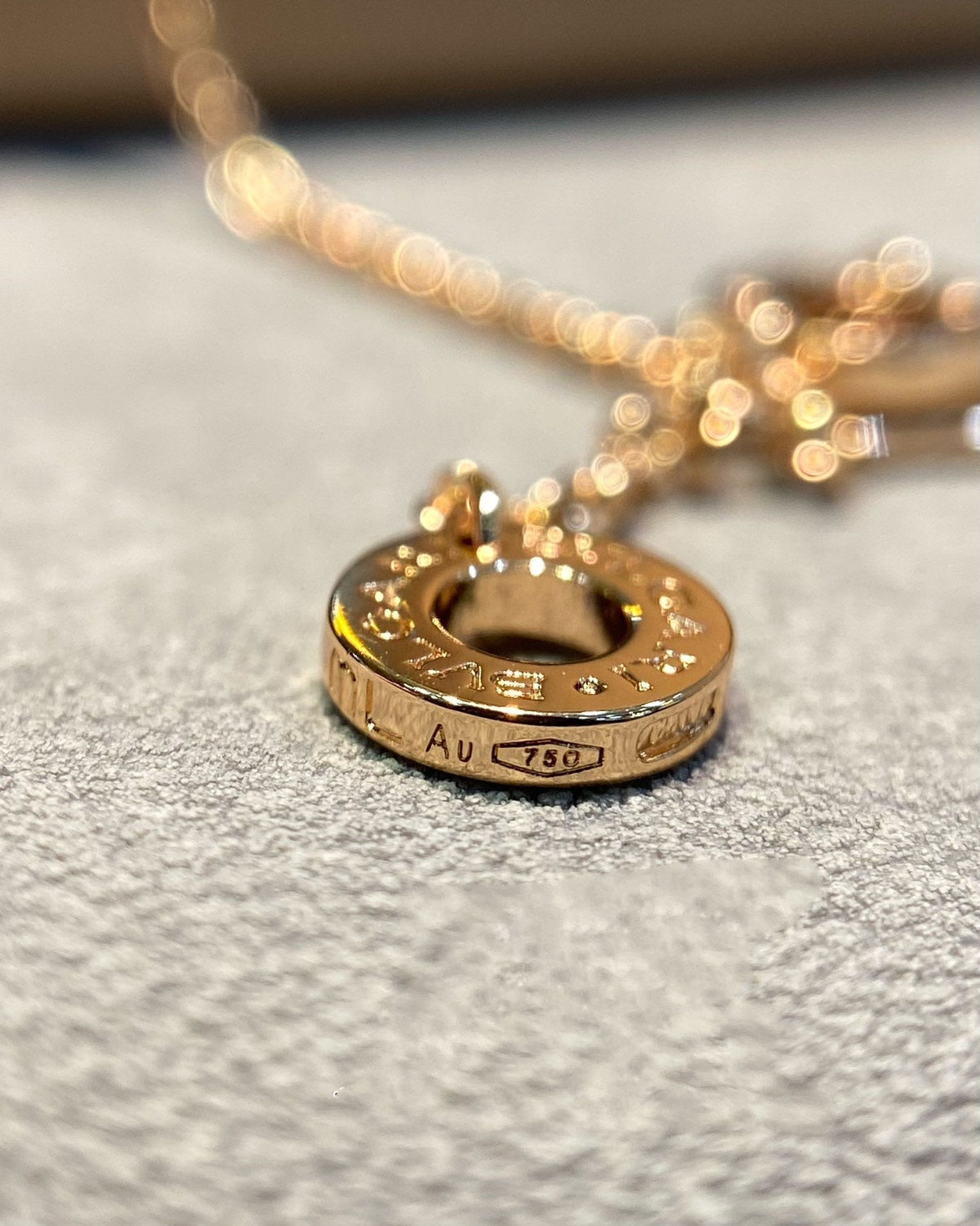 [⭐Reverie Jewels]DREAM MOP DIAMOND PAVED PINK GOLD NECKLACE