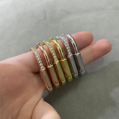 [Reverie Jewels]LOCK MEDIUM DIAMNOND EARRINGS