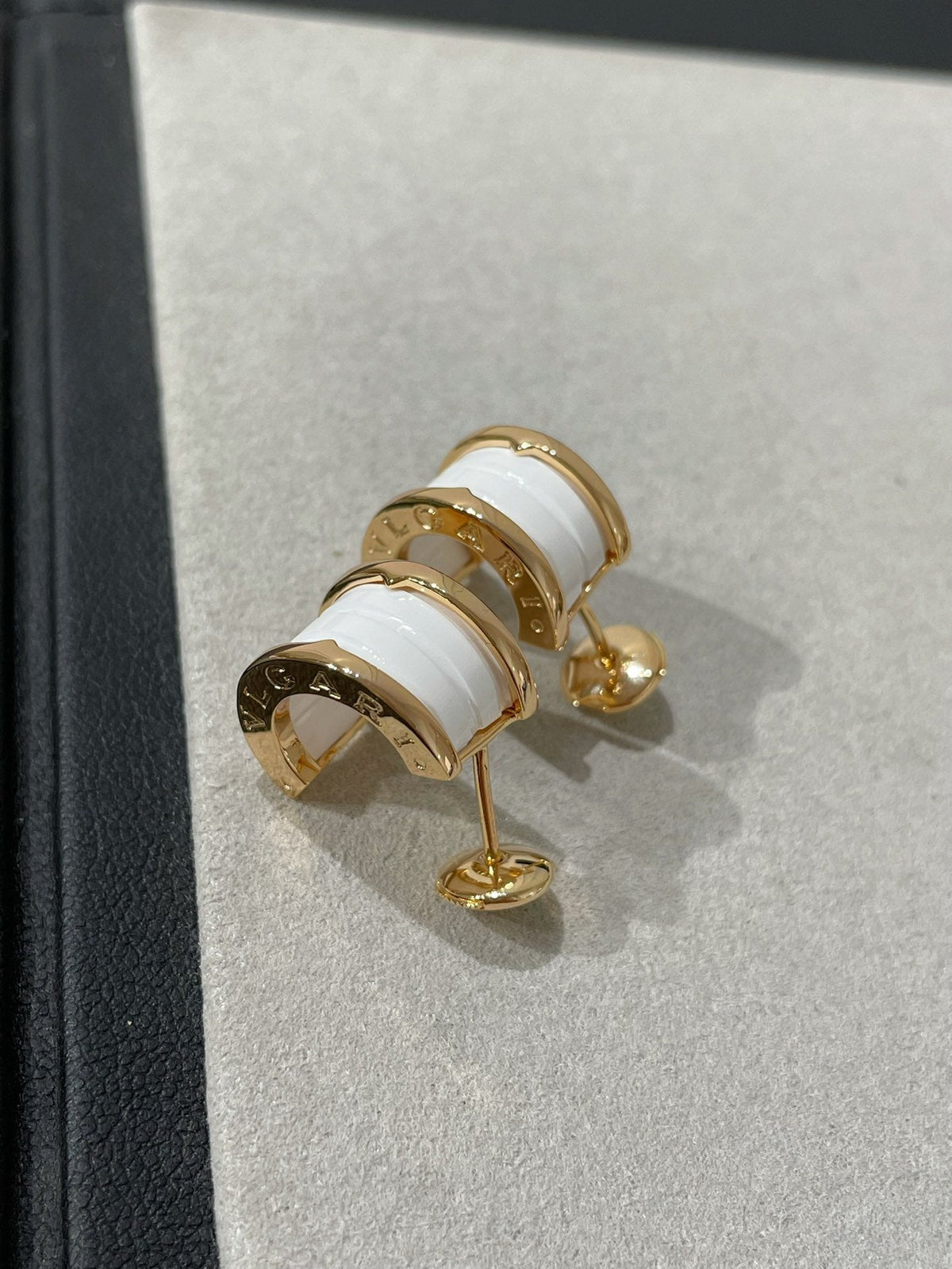 [⭐Reverie Jewels]ZERO 1 PINK GOLD CERAMIC EARRINGS