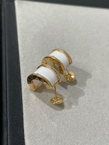 [⭐Reverie Jewels]ZERO 1 PINK GOLD CERAMIC EARRINGS