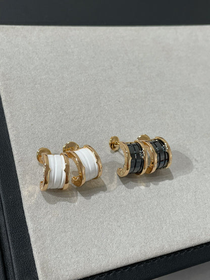 [⭐Reverie Jewels]ZERO 1 PINK GOLD CERAMIC EARRINGS