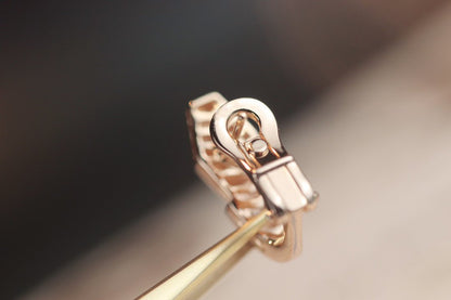 [⭐Reverie Jewels]SERPENT PINK GOLD DIAMOND EARRINGS