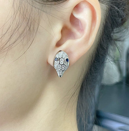 [⭐Reverie Jewels]SERPENT DIAMOND STUD EARRINGS
