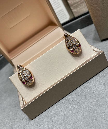 [⭐Reverie Jewels]SERPENT DIAMOND STUD EARRINGS