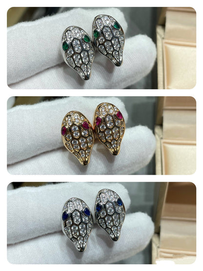 [⭐Reverie Jewels]SERPENT DIAMOND STUD EARRINGS