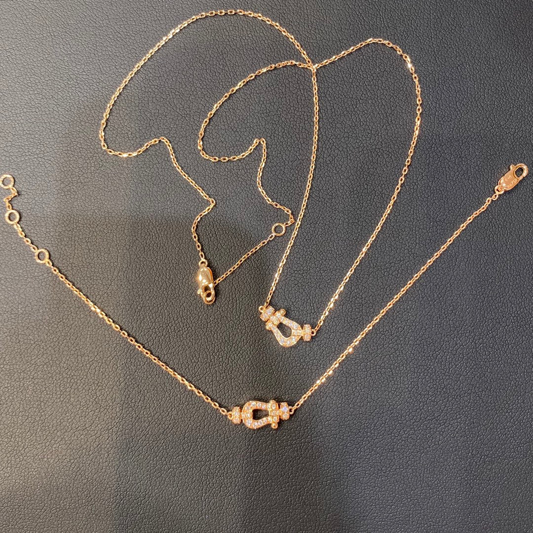 [⭐Reverie Jewels]FORCE 10 DIAMOND PINK GOLD NECKLACE MINI MODEL