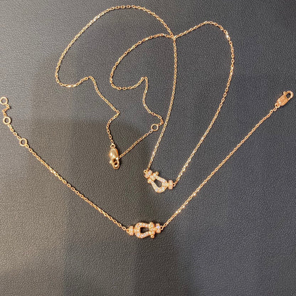 [⭐Reverie Jewels]FORCE 10 DIAMOND PINK GOLD NECKLACE MINI MODEL