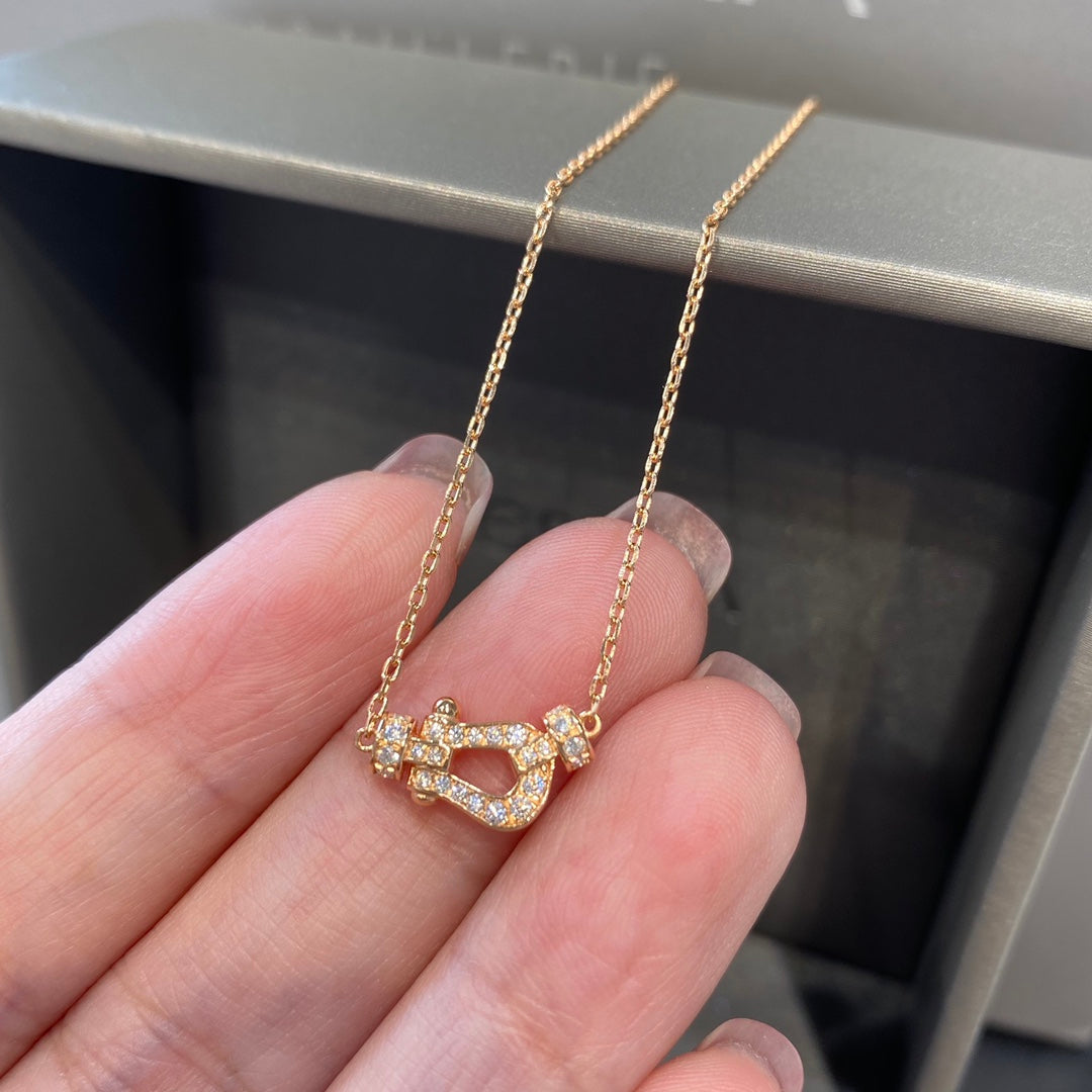 [⭐Reverie Jewels]FORCE 10 DIAMOND PINK GOLD NECKLACE MINI MODEL