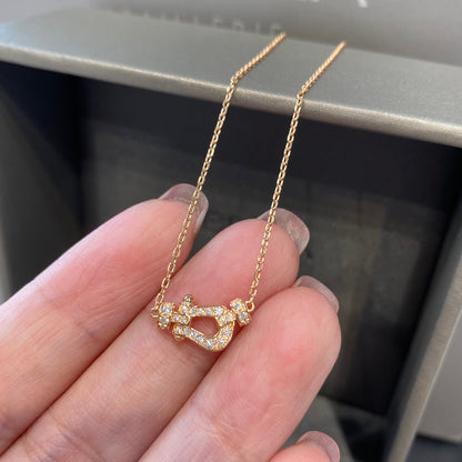 [⭐Reverie Jewels]FORCE 10 DIAMOND PINK GOLD NECKLACE MINI MODEL