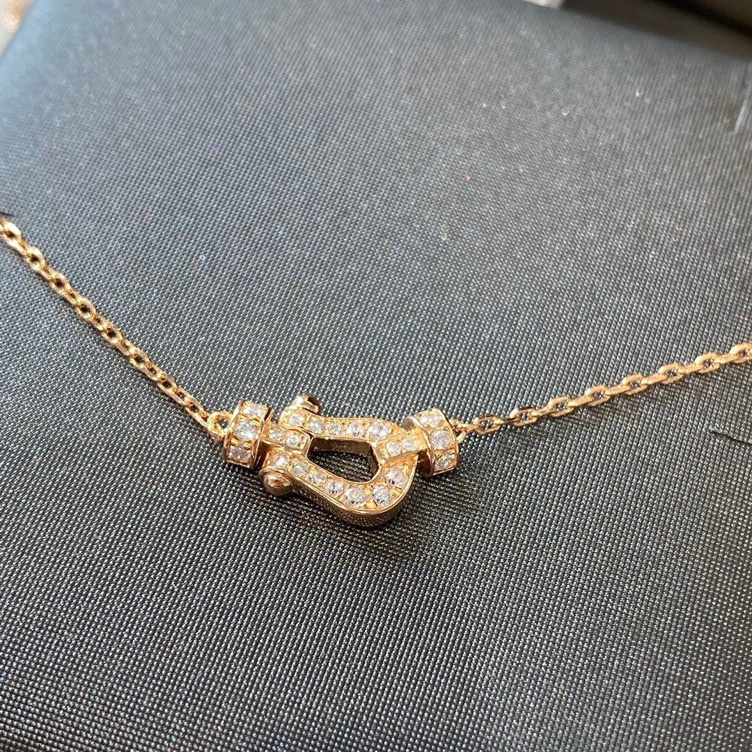 [⭐Reverie Jewels]FORCE 10 DIAMOND PINK GOLD NECKLACE MINI MODEL