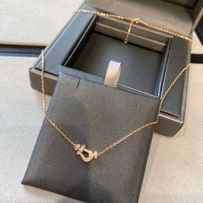 [⭐Reverie Jewels]FORCE 10 DIAMOND PINK GOLD NECKLACE MINI MODEL