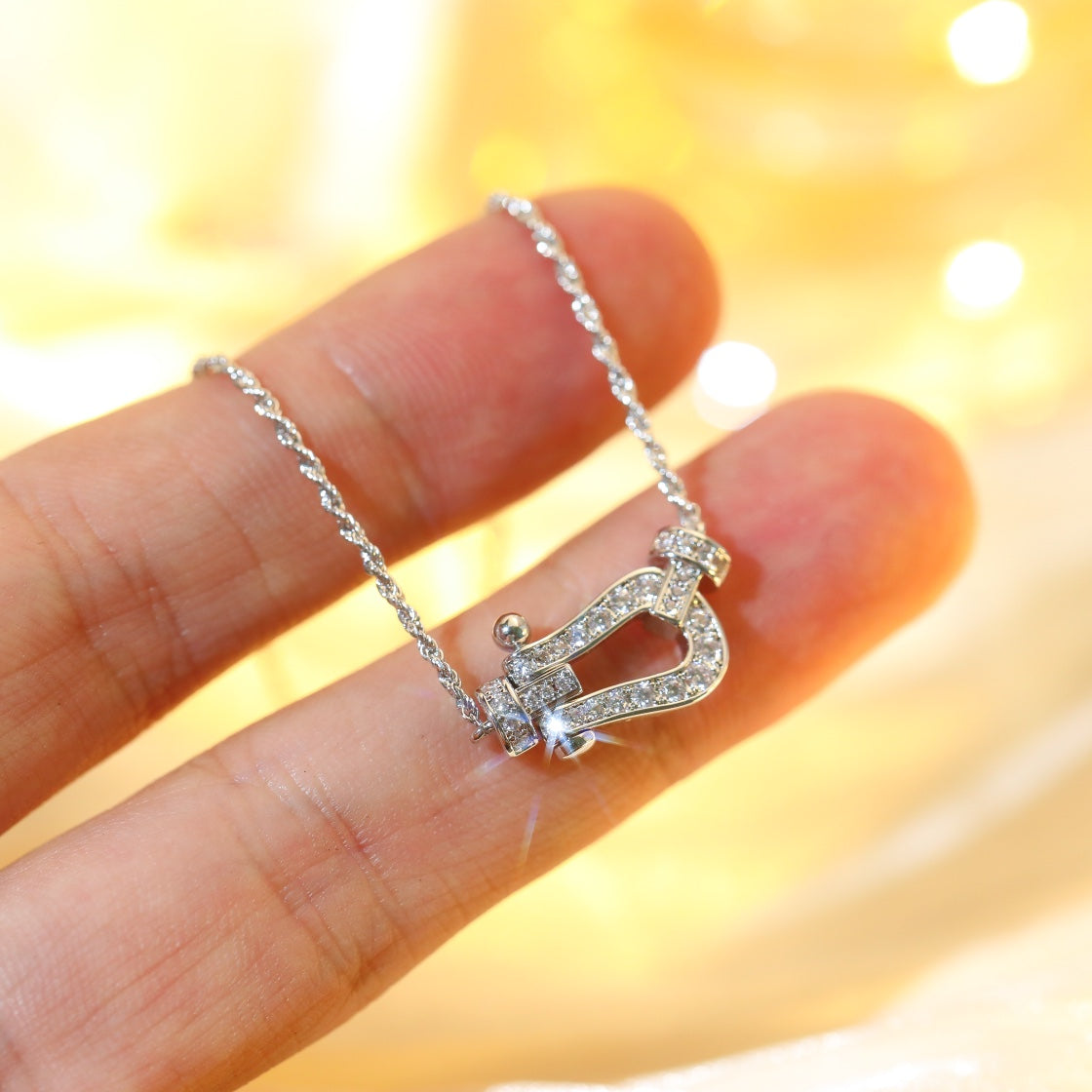 [⭐Reverie Jewels]FORCE 10 DIAMOND SILVER NECKLACE MINI MODEL