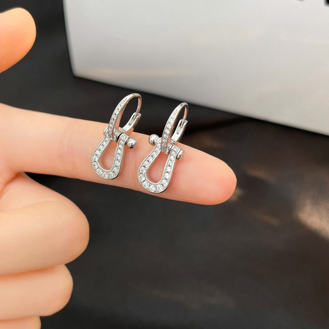 [⭐Reverie Jewels]FORCE 10 FULL DIAMOND DROP EARRINGS MEDIUM MODEL