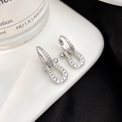[⭐Reverie Jewels]FORCE 10 FULL DIAMOND DROP EARRINGS MEDIUM MODEL