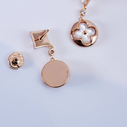 [⭐Reverie Jewels]STAR AND SUN PINK GOLD MOP DROP EARRINGS