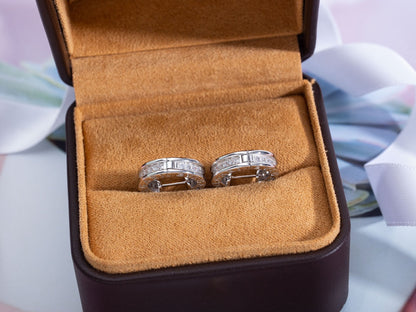 [⭐Reverie Jewels]ZERO 1 MINI SILVER DIAMOND EARRINGS