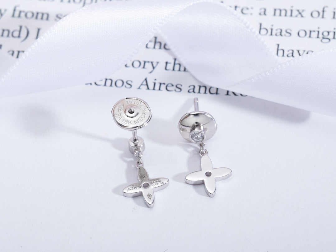 [⭐Reverie Jewels]VIDYLLE SILVER DIAMOND MINI DROP EARRINGS
