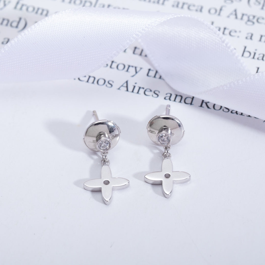 [⭐Reverie Jewels]VIDYLLE SILVER DIAMOND MINI DROP EARRINGS