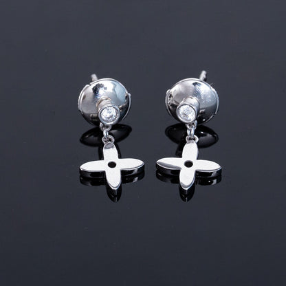 [⭐Reverie Jewels]VIDYLLE SILVER DIAMOND MINI DROP EARRINGS