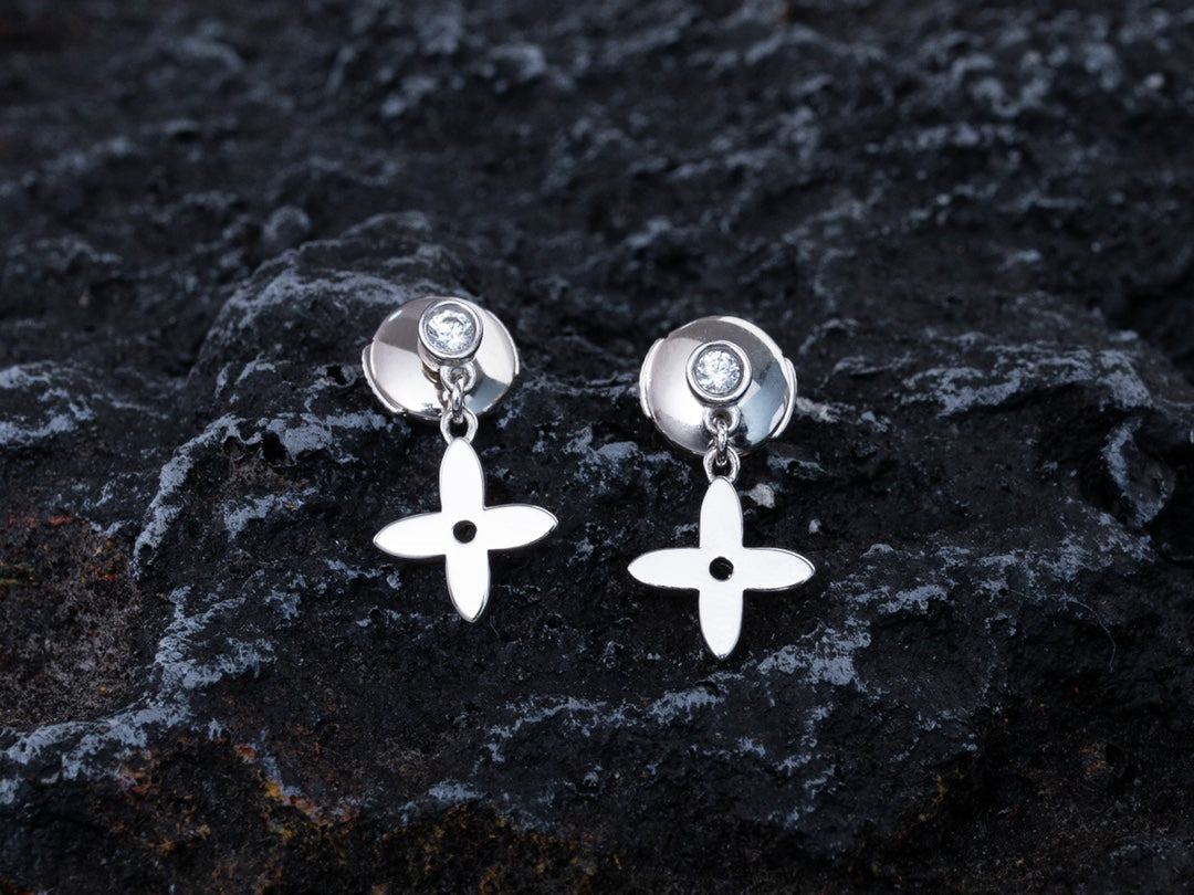 [⭐Reverie Jewels]VIDYLLE SILVER DIAMOND MINI DROP EARRINGS