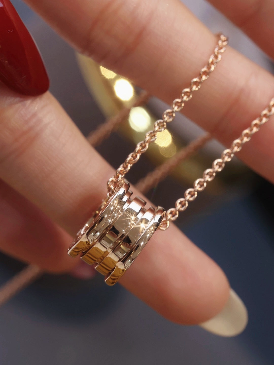 [⭐Reverie Jewels]ZERO 1 PINK GOLD NECKLACE