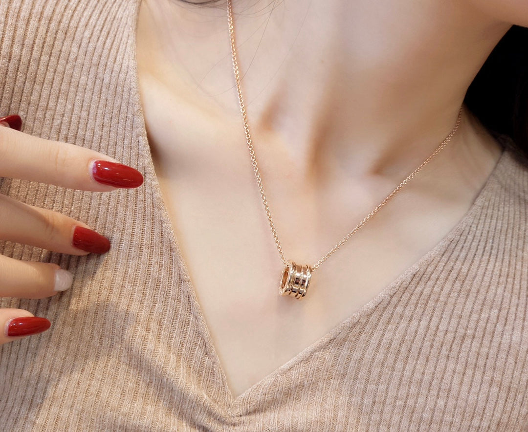 [⭐Reverie Jewels]ZERO 1 PINK GOLD NECKLACE