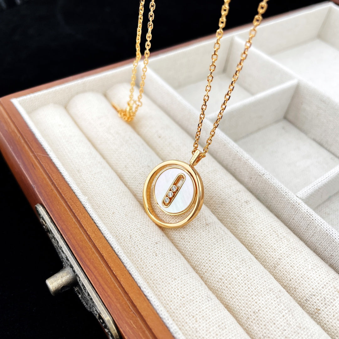 [⭐Reverie Jewels]Demo MOVE MOP PINK GOLD NECKLACE