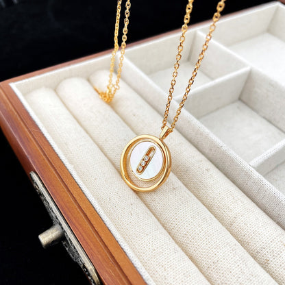 [⭐Reverie Jewels]Demo MOVE MOP PINK GOLD NECKLACE