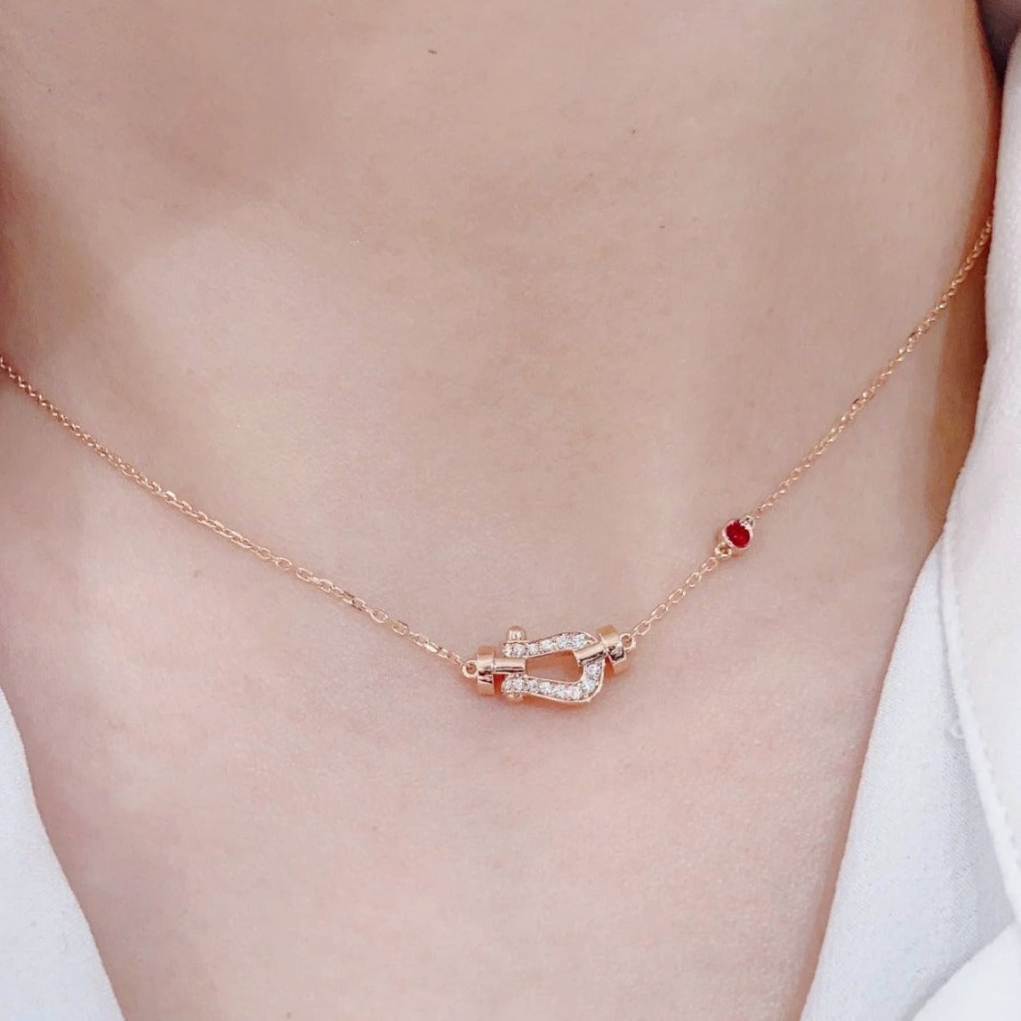 [⭐Reverie Jewels]FORCE 10 DIAMOND PINK GOLD NECKLACE