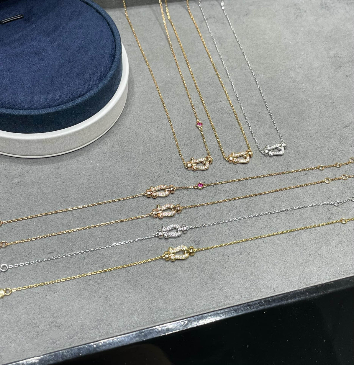 [⭐Reverie Jewels]FORCE 10 DIAMOND PINK GOLD NECKLACE