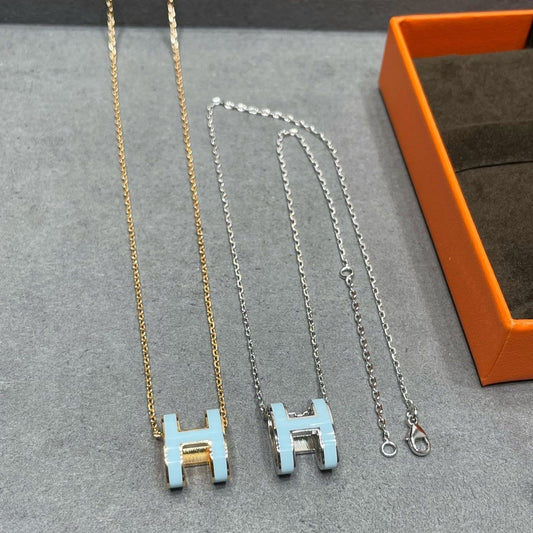 [⭐Reverie Jewels]POP H SKY BLUE NECKLACE